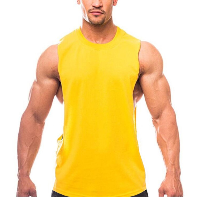Brand New Plain Tank Top Men Bodybuilding singlet Gym Stringer Sleeveless Shirt Blank Fitness Clothing Sportwear Muscle Vest