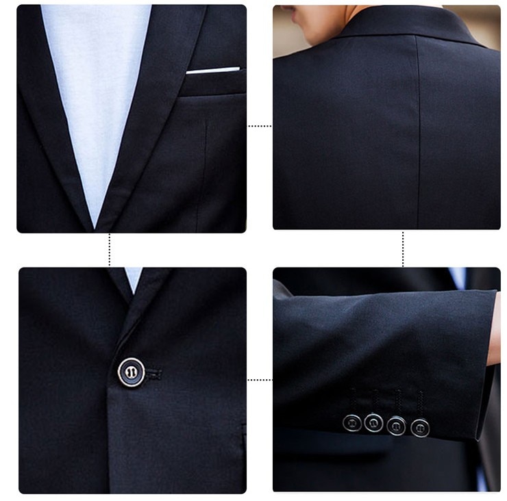 Men Blazers Sets 2 Pieces Elegant Luxury Formal Wedding 3 Suits Full Business Korean 2023 Pants Blue Coats Jackets Free Shipping