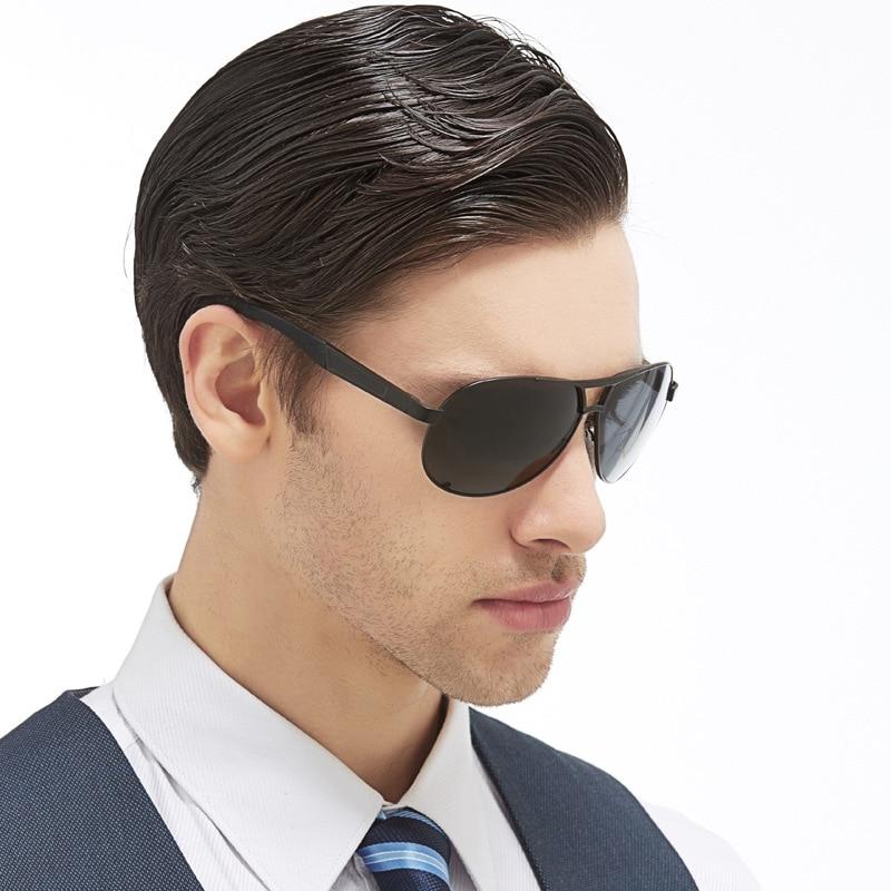 AORON Mens Glasses Polarized Sunglasses Male Driver's Goggles Mirror Polarized Sun Glasses Metal Frame