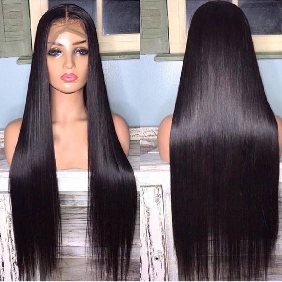 12A Raw Indian Hair HD Lace Frontal Wig Brazilian Virgin Swiss Lace Frontal Bone Straight Human Hair Wigs For Black Women