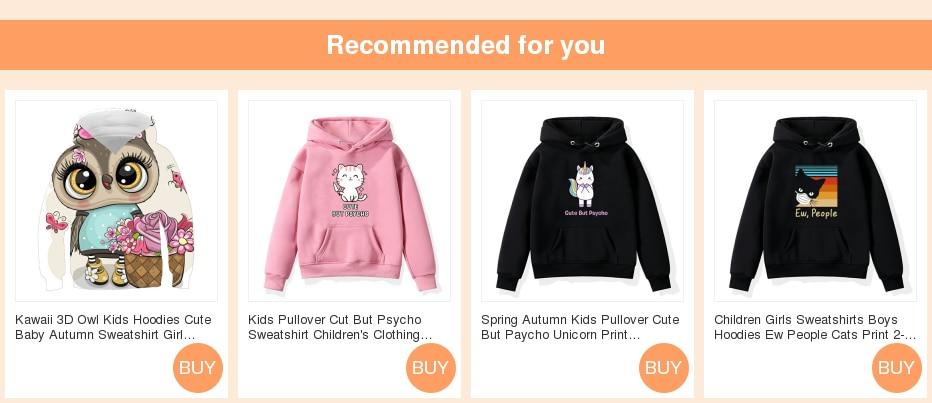 Child Sweatshirts Customize Your Logo Children Boys Girls Sweatshirt  Baby Hoodies FOR Customers Products Cutom Your Image