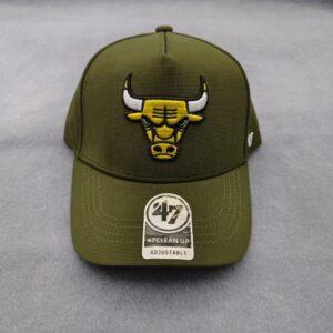 Men's Fashion 47Brand Chicago Bulls Duckbill Baseball Cap Green Ladder