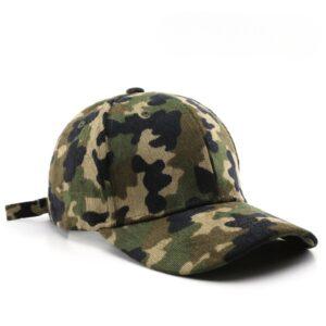Men’s Camouflage Corduroy Outdoor Sports Baseball Cap Green