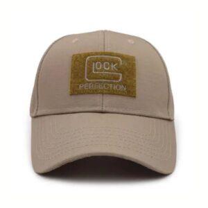 Men's Khaki Military Cap with White Embroidered GLOCK Logo