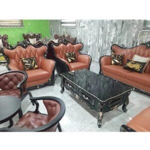 Royal 7 Sofa Seaters with a Center Table and 2 Side Stools